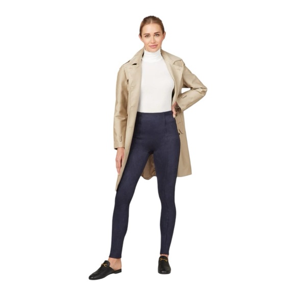 SPANX | Faux Suede Leggings in Classic Navy, Size 1X - Picture 3 of 10